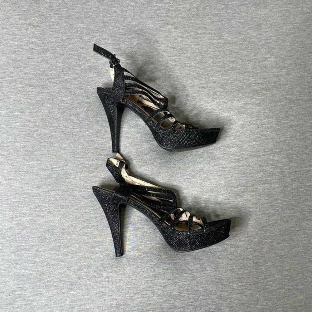 Fashion Nova Easy Pickins Women’s Rhinestone Sparkly Strappy Stiletto High Heels